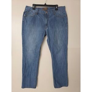 Pronto Uomo Straight Leg Jeans Size 38x34 Blue 100% Cotton Classic Fit